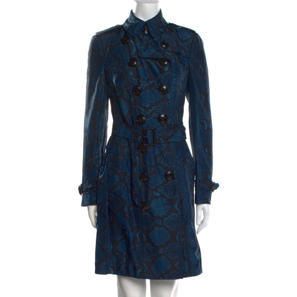 Burberry Blue silk Patterned Women's Dress